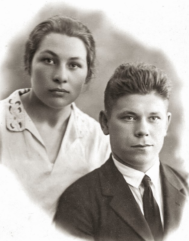 Анна Щетинина с мужем Николаем Качимовым. 1920-е